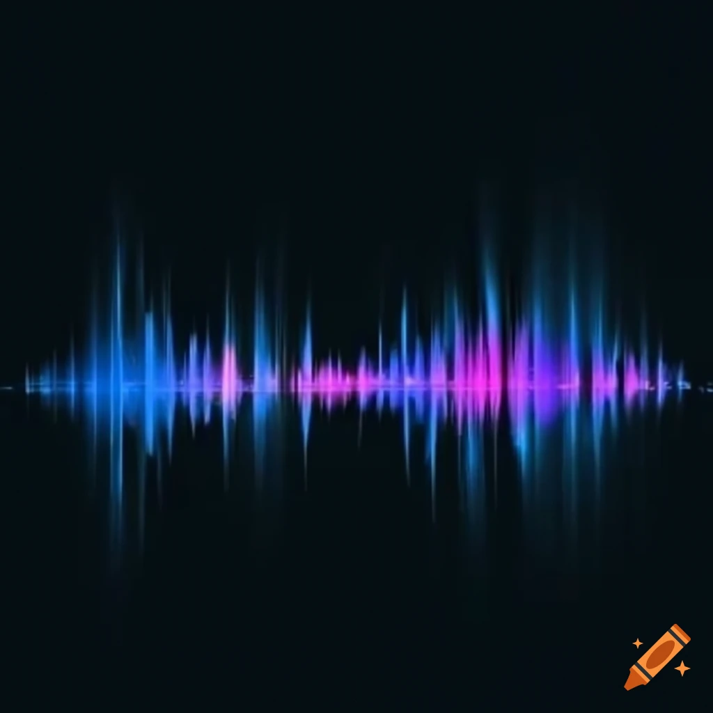 Graphic design of a sound wave on Craiyon