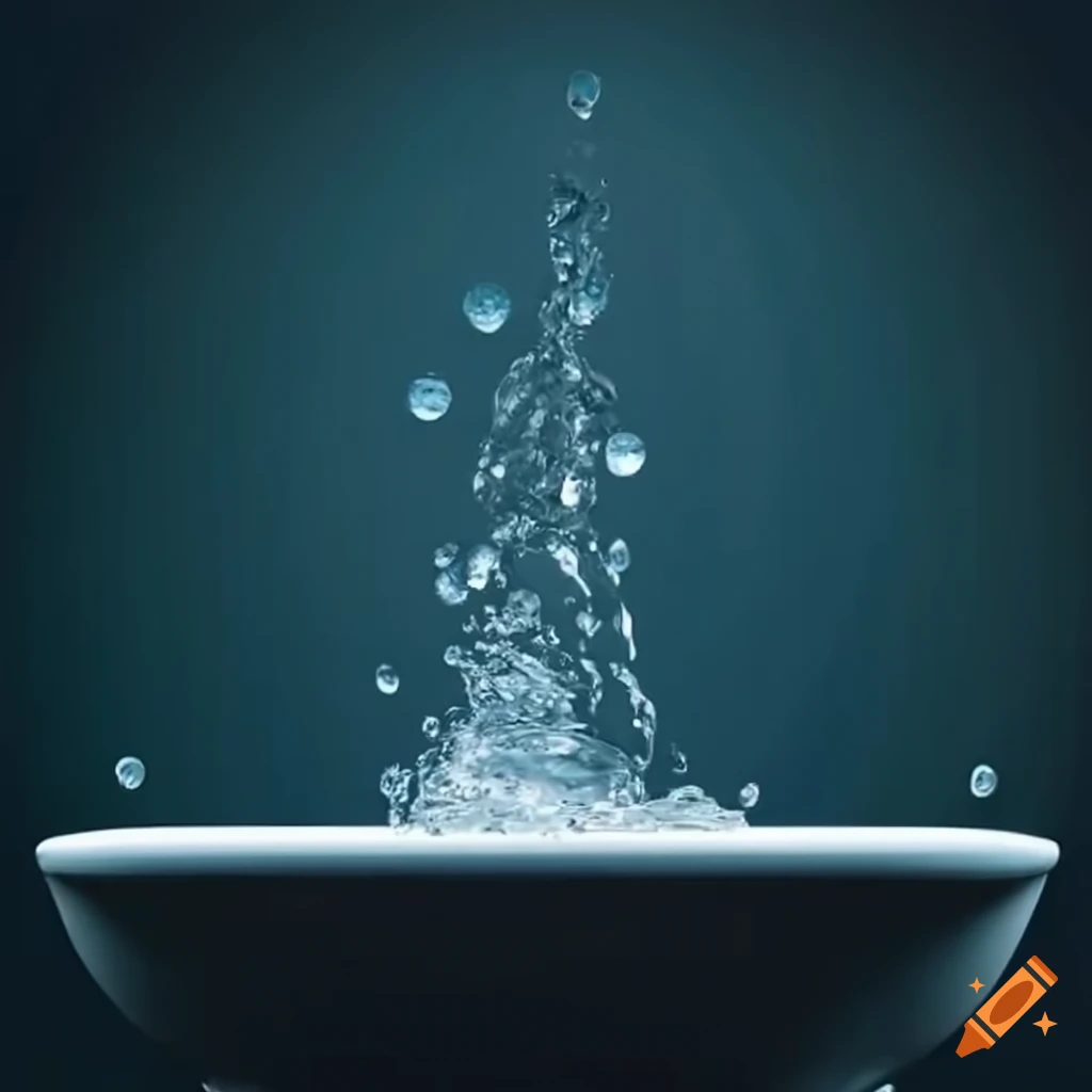 Water filling a bathtub