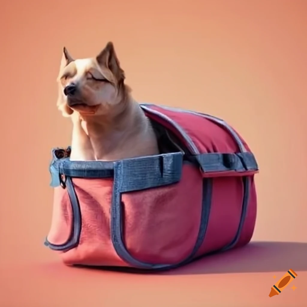 Dog sleeping peacefully in a carrier