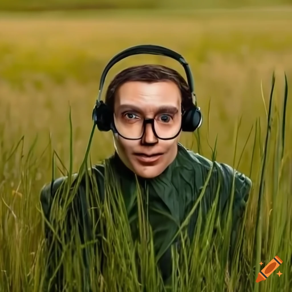 sculpture of a grass pilot in a field
