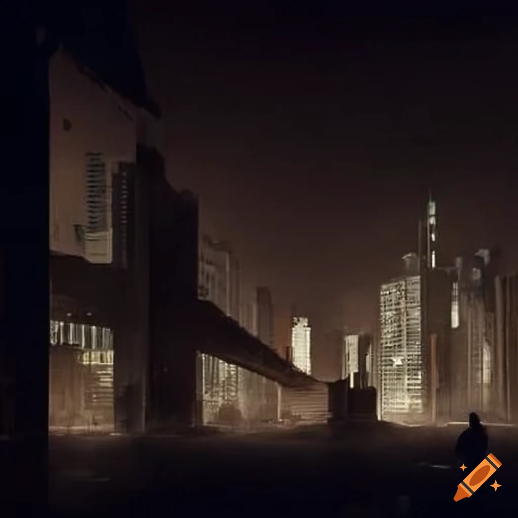 contrasting cities - destroyed and thriving