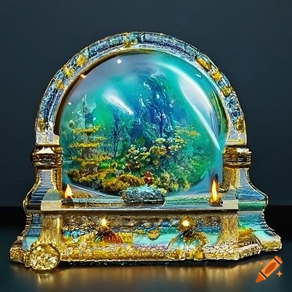 Surreal marble sculpture with intricate details