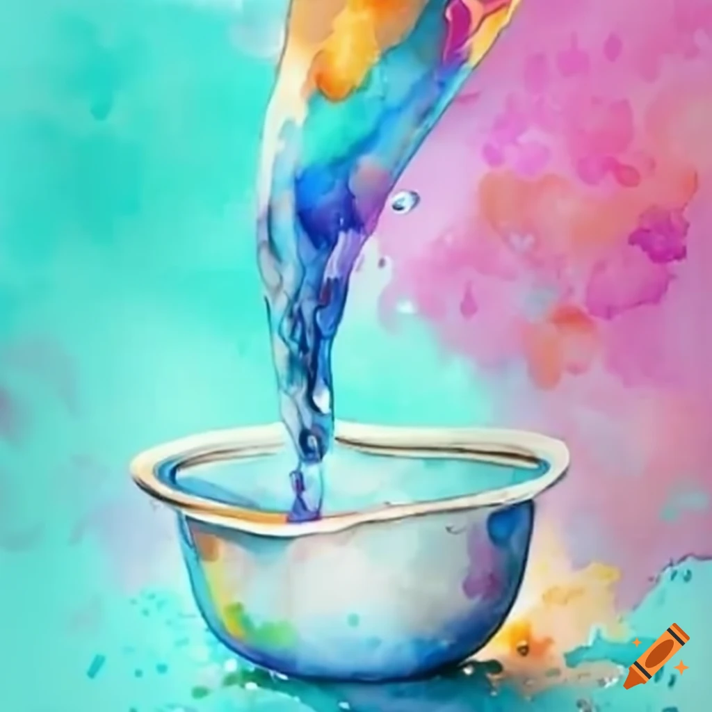 Water pouring into a metal sink