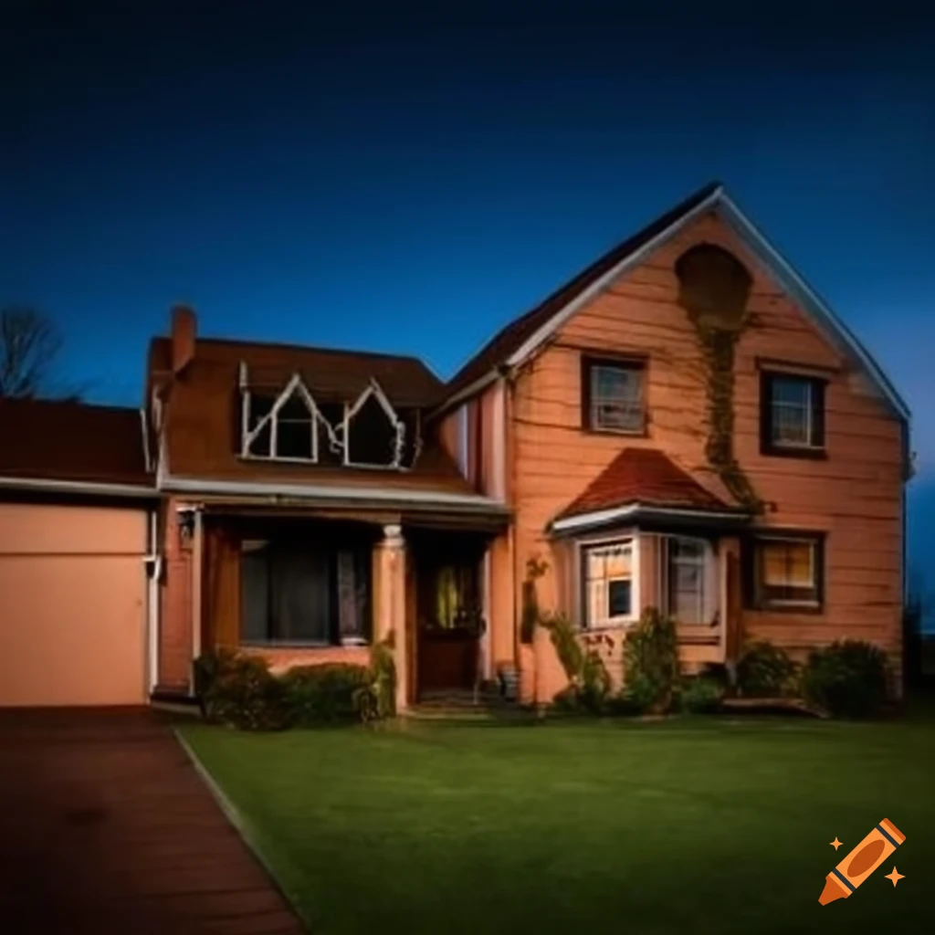 Retro 80s house interior