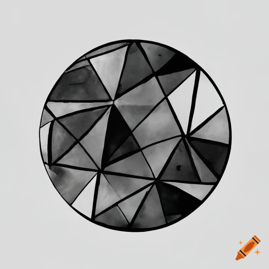 abstract black and white geometric design