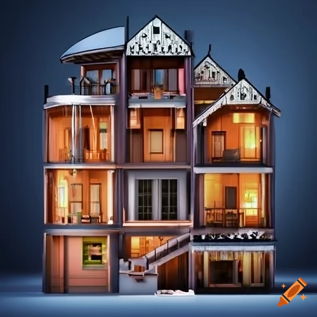 impressive 3D design of a full house
