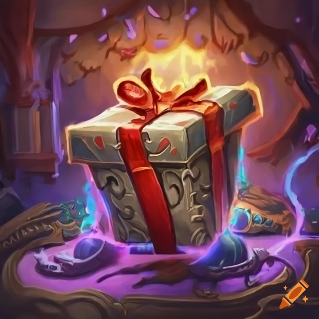 Hearthstone style Christmas present artwork