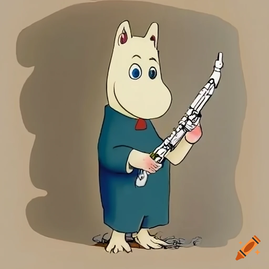 Moomin character with a clarinet