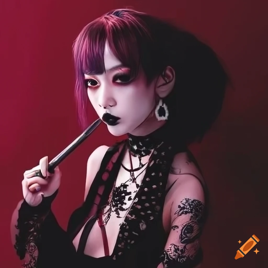 goth fashion in traditional japanese style