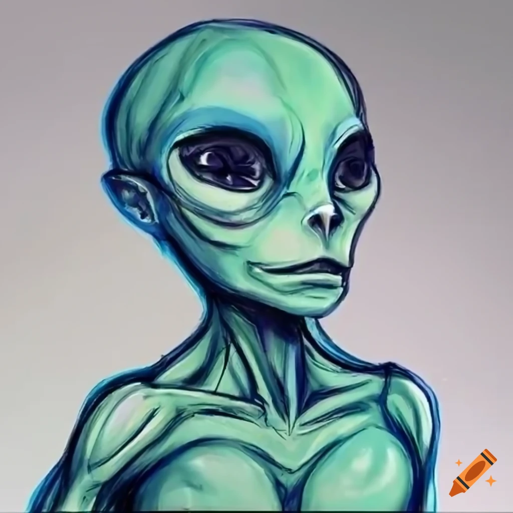 Step-by-step guide to sketch an alien