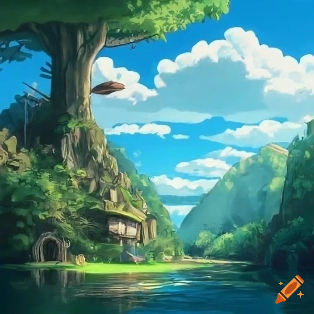 scenery from Ghibli film