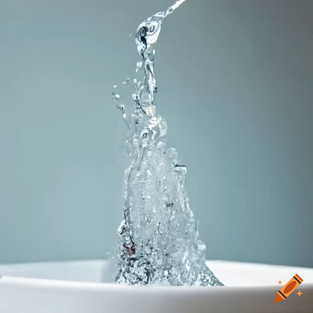 Water filling a bathtub