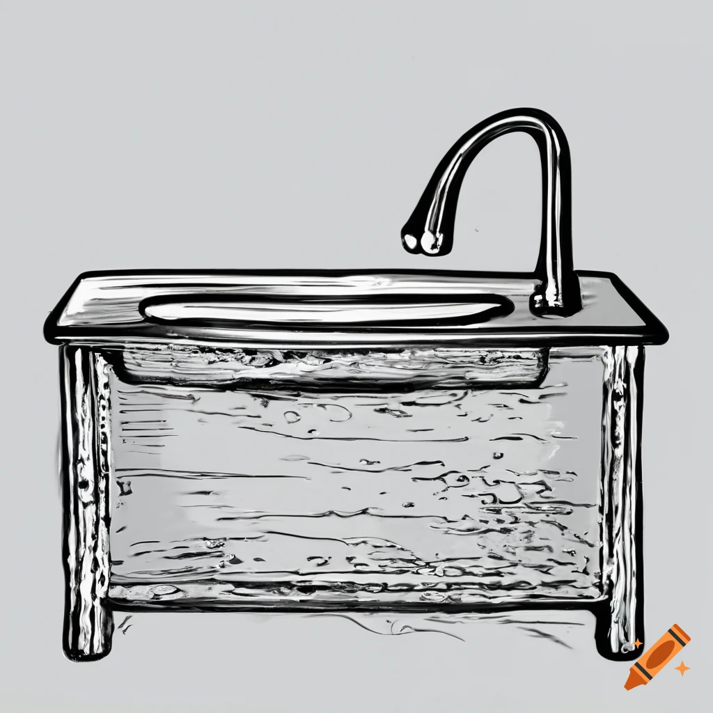 Water pouring into a metal sink