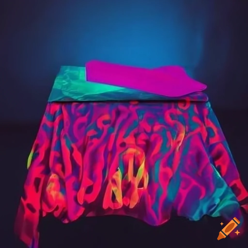 Neon tablecloth for vibrant home decor