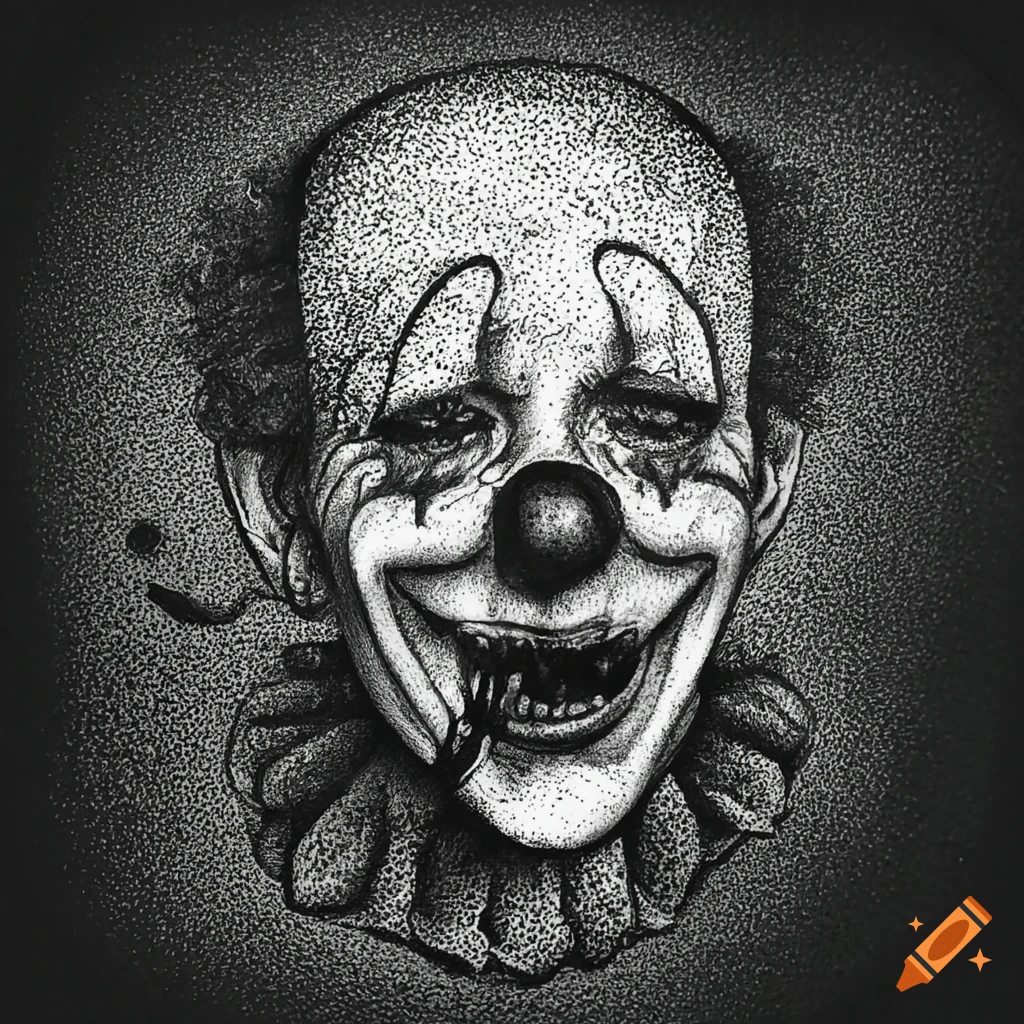 Creepy Clown Face Drawing by CSA Images - Fine Art America