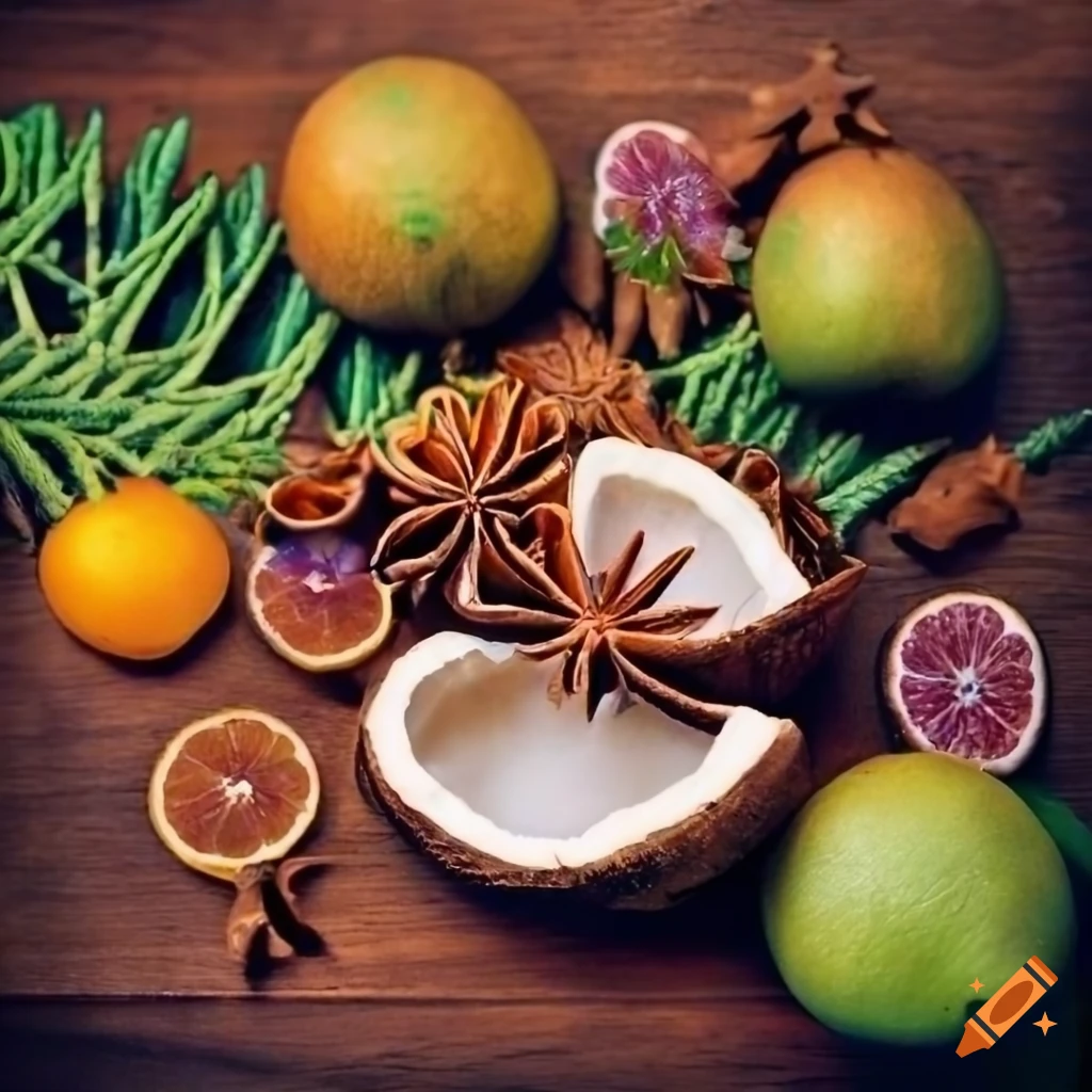 fragrance composition of anise, green leaves, citrus, coconut, cedar, violet, oakmoss, tonka, amber