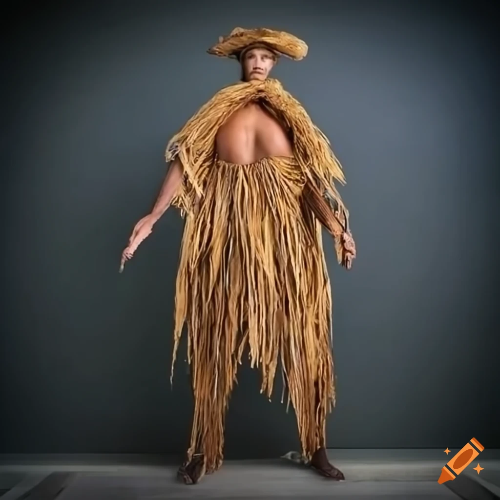 Man Wearing Palm Leaf Costume man-wearing-palm-leaf-costume
