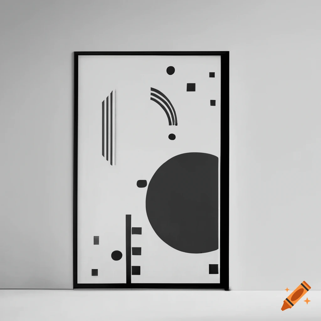 black and white Bauhaus poster