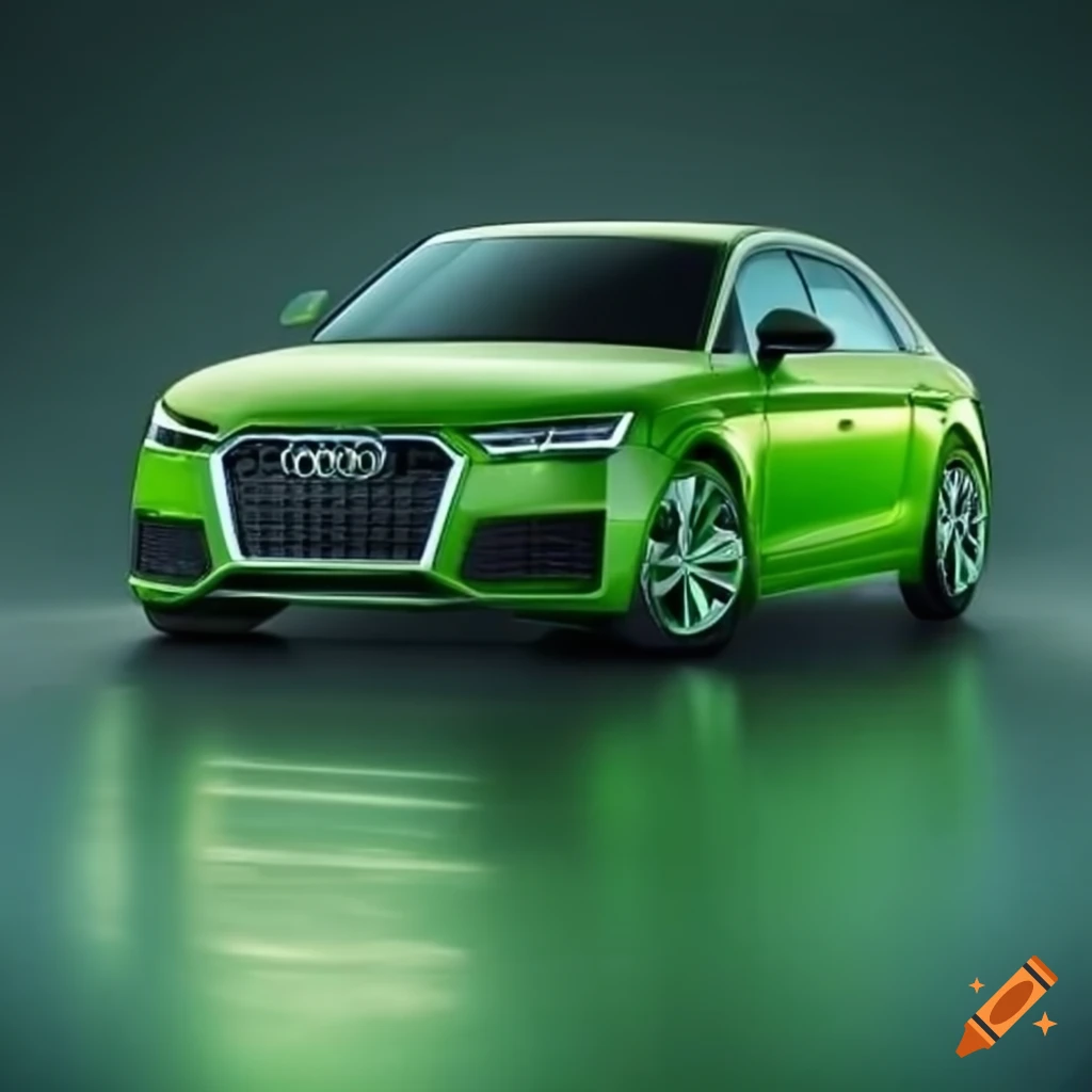 green Audi car