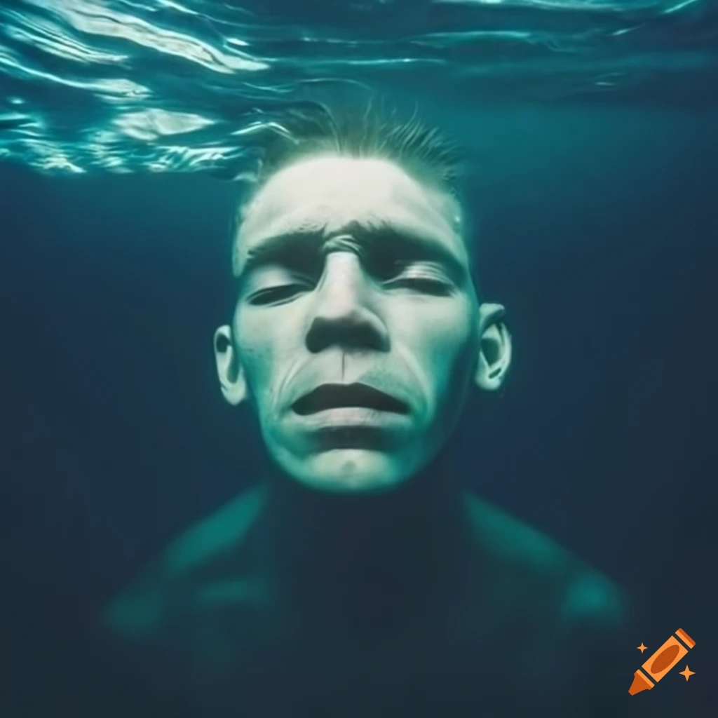 Underwater portrait of a man