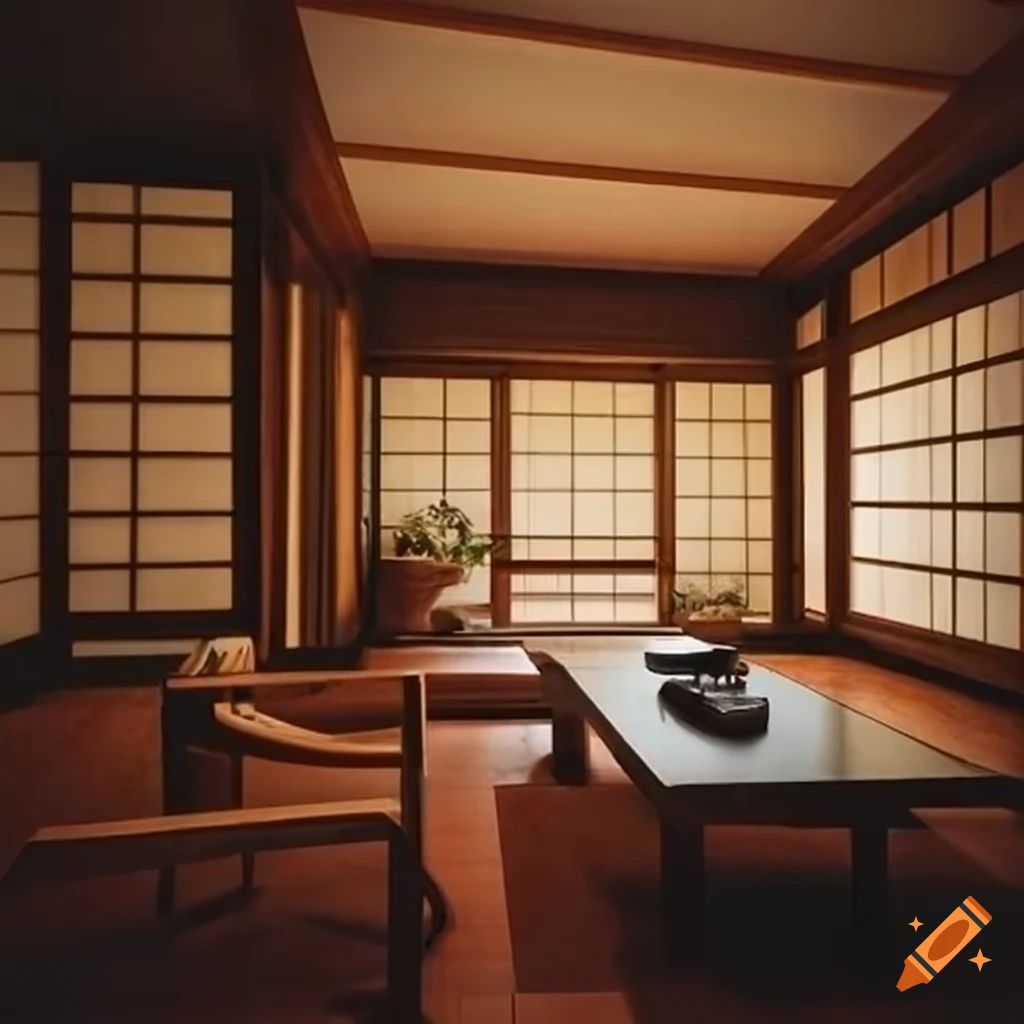 Traditional japanese living room on Craiyon
