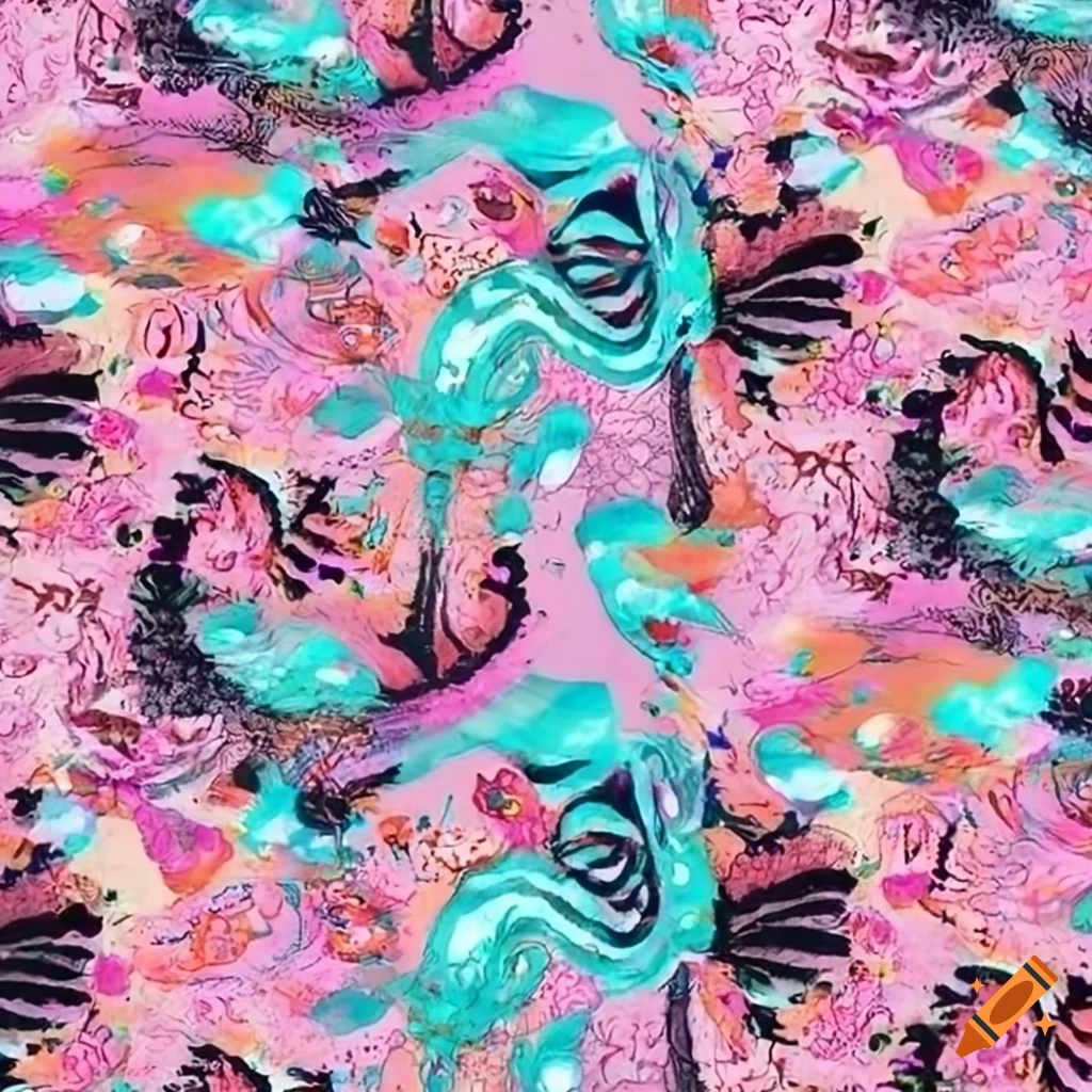 whimsical gothic fabric print