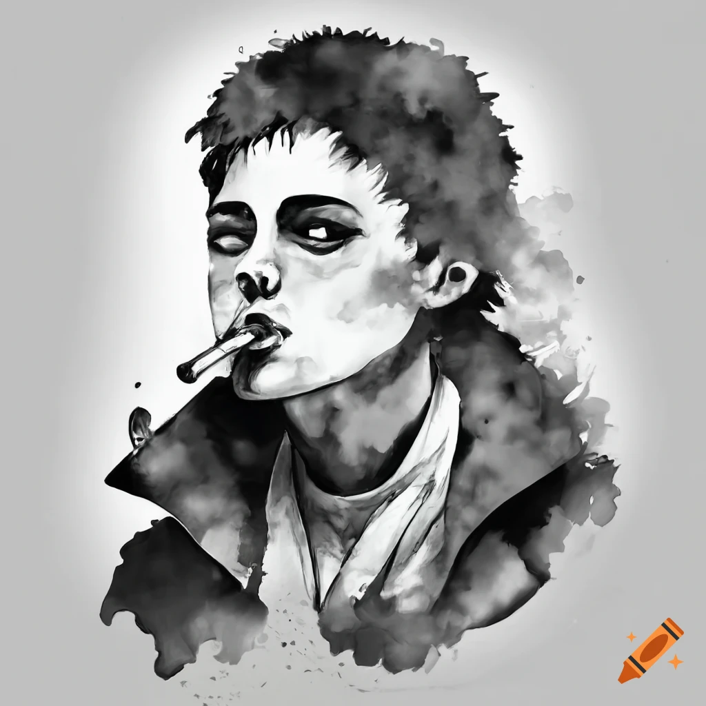 young man with a cigarette and beer