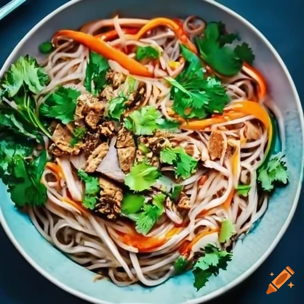 delicious Vietnamese-style rice noodles