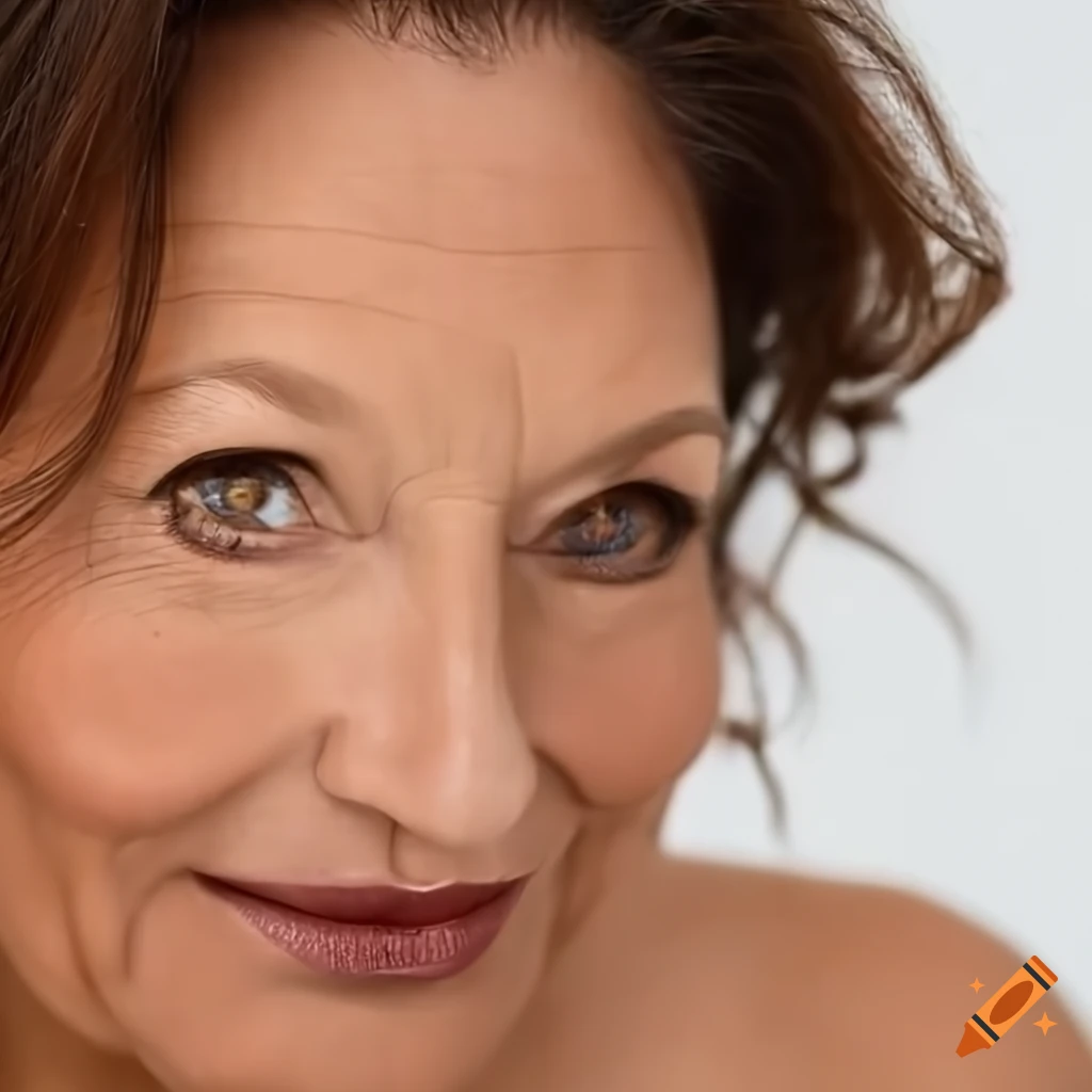 Caucasian woman modeling self-made jewelry