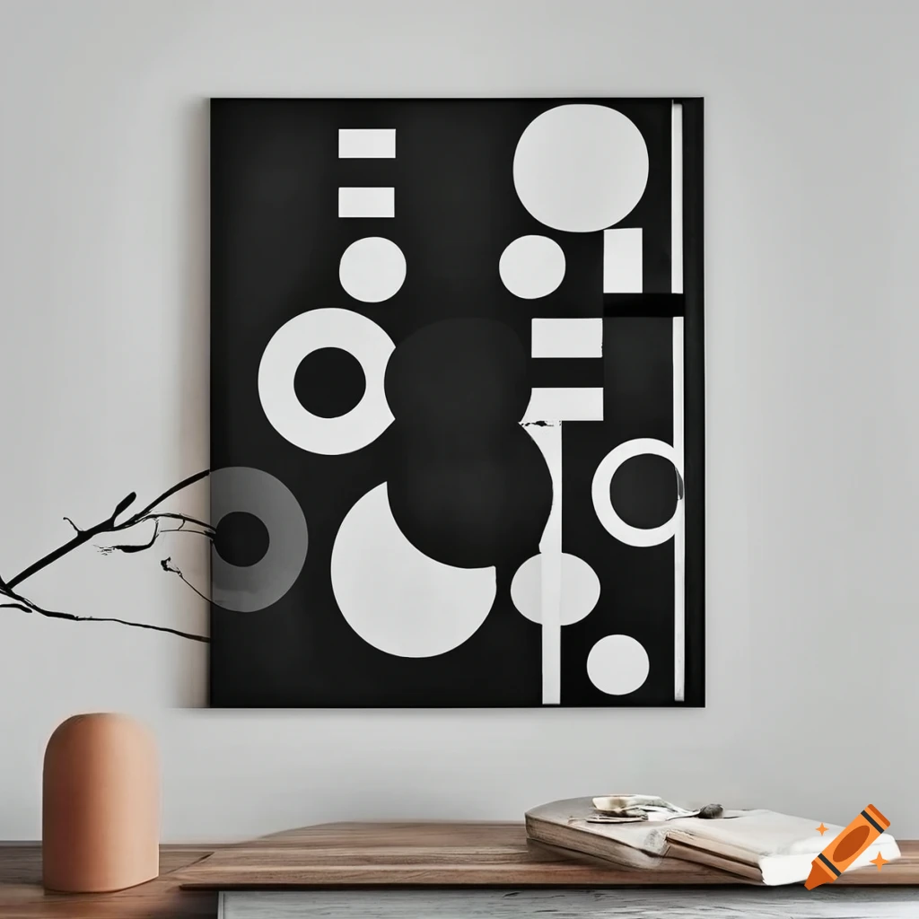 black and white Bauhaus poster