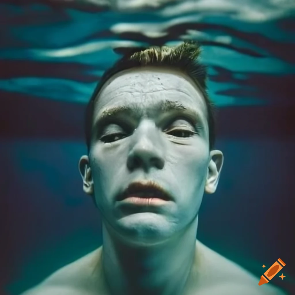 Underwater portrait of a man