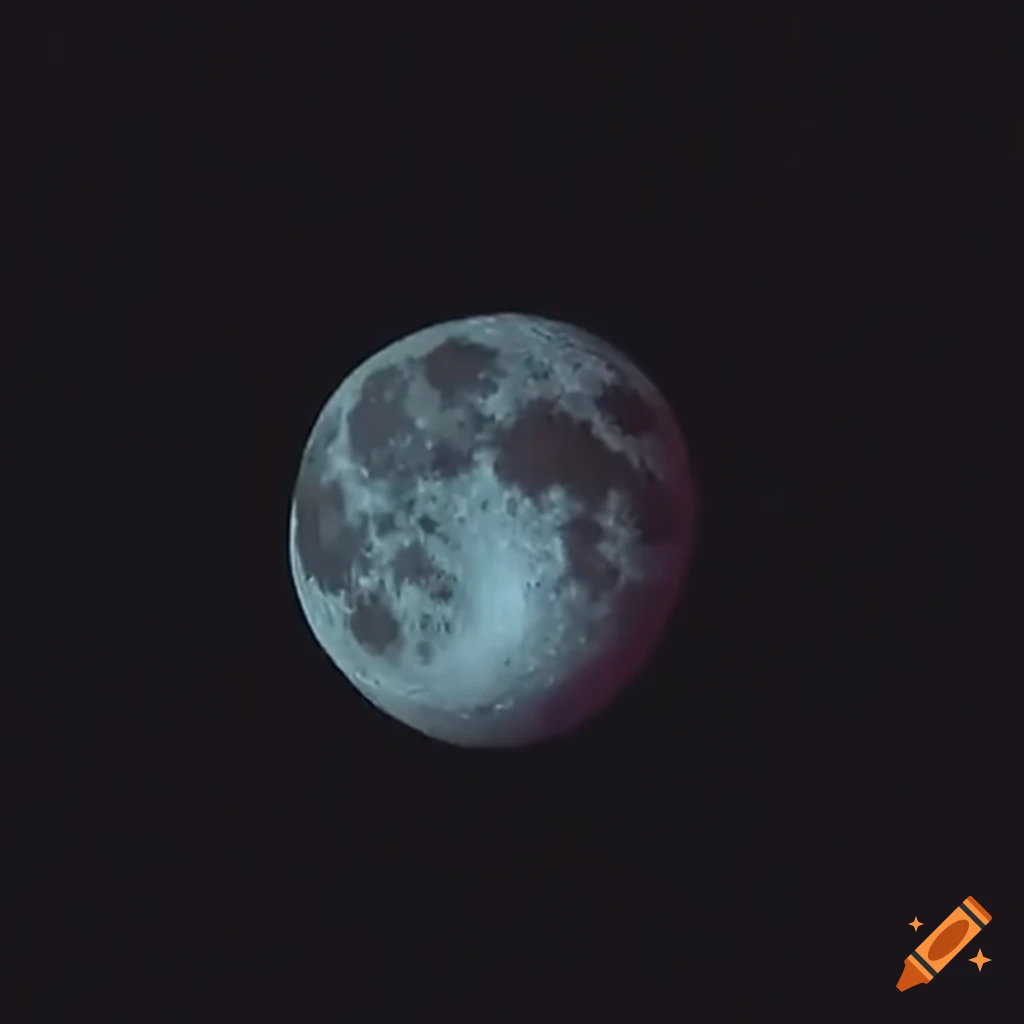 Moon with a vintage analog video effect