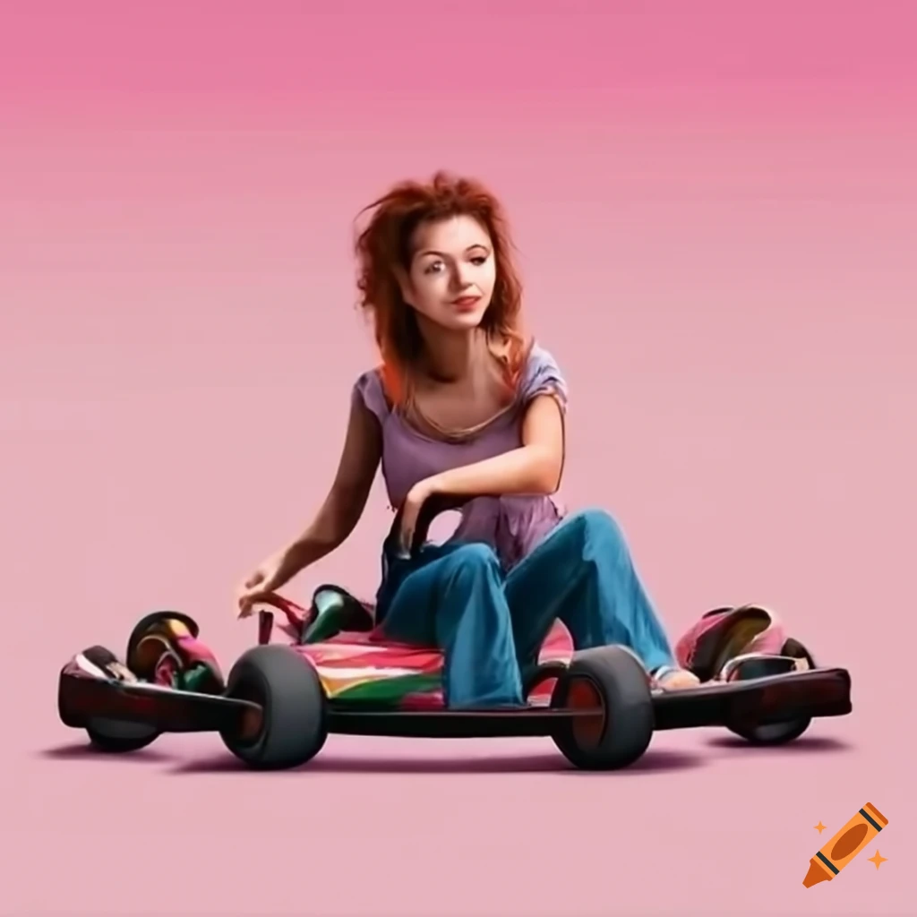 Woman In A Go Kart 