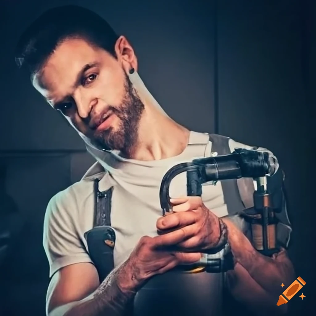 picture of a plumber fixing a pipe in the kitchen