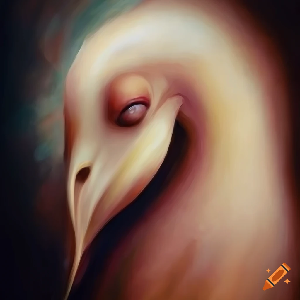 Ultra high resolution portrait of a delicate pale petal-like creature