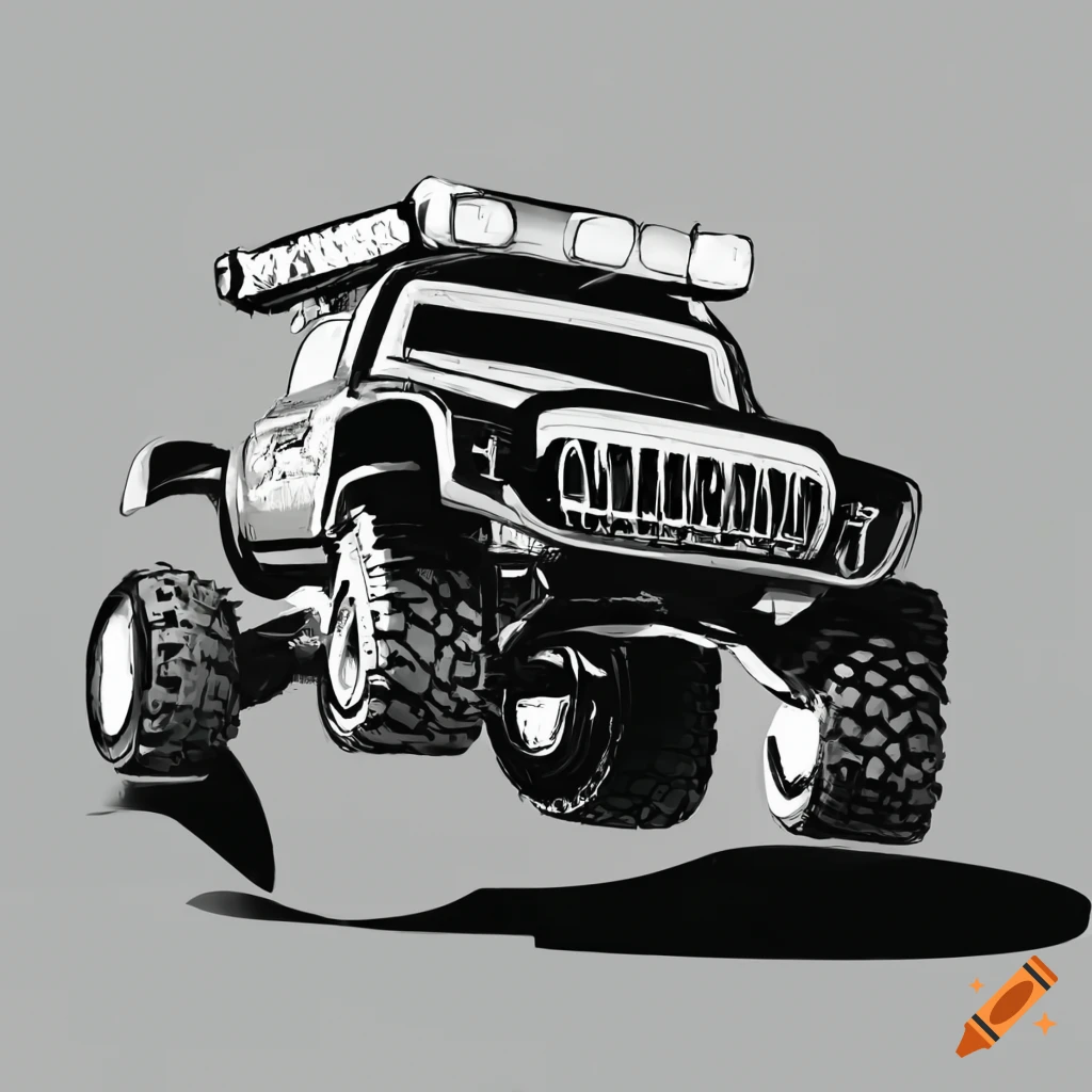 Drawing of Jeep coloring page - Download, Print or Color Online for Free