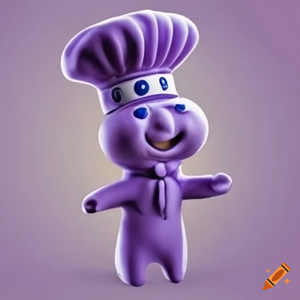 Purple Pillsbury Doughboy Character On Craiyon 7284