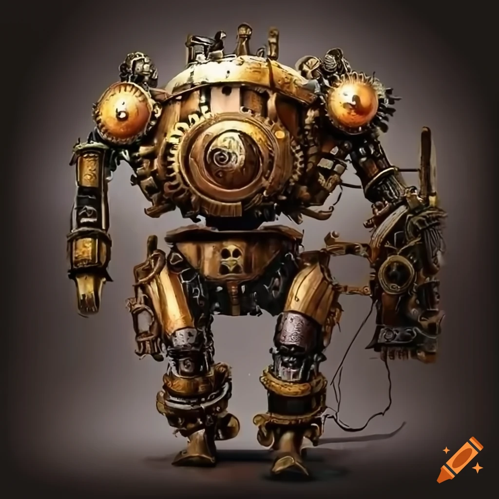 Steampunk armored robot