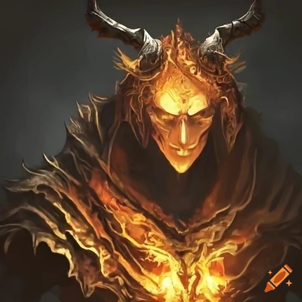 Portrait of a powerful demon king on Craiyon