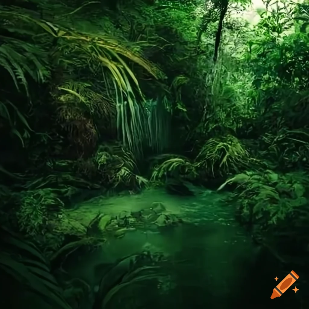 Jungle foliage and trees