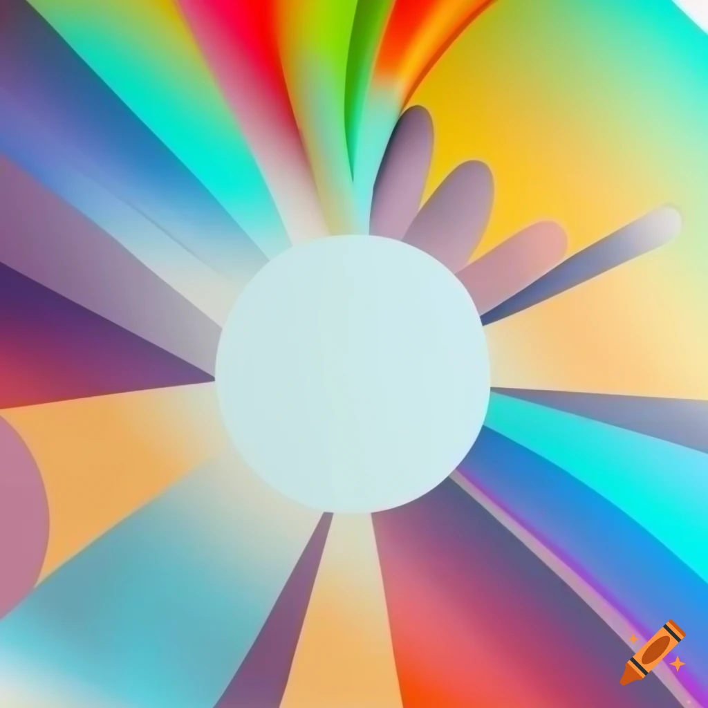 geometric shapes with gradients on white background