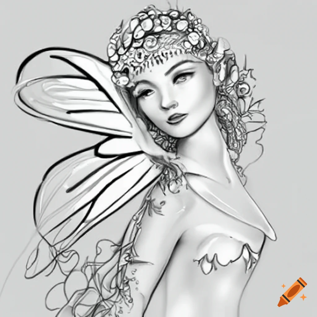 Fairy Dream scenery - step by step Pencil Sketch || How to Draw a Beautiful  Fairy || peri çizimi - YouTube