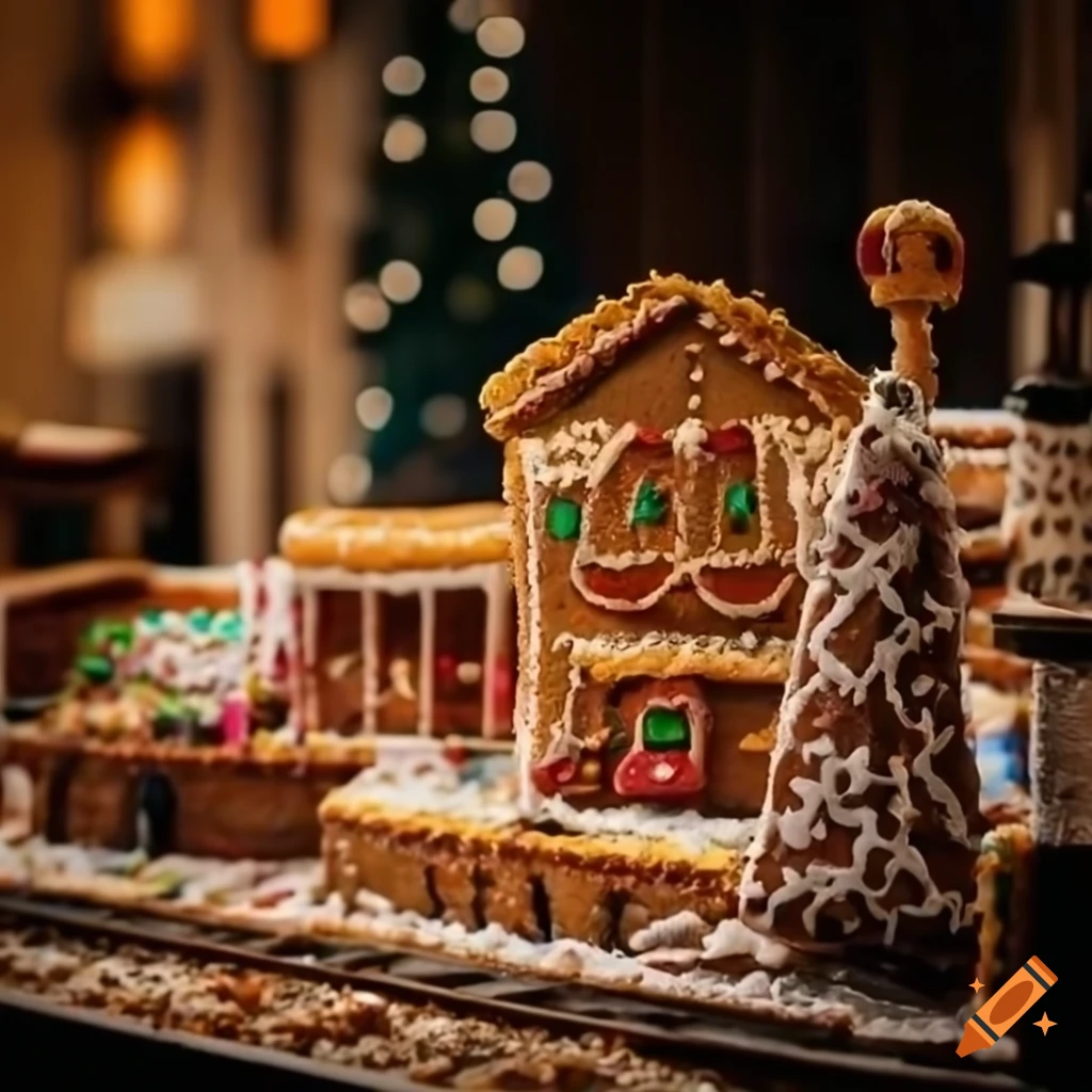 Gingerbread train and station