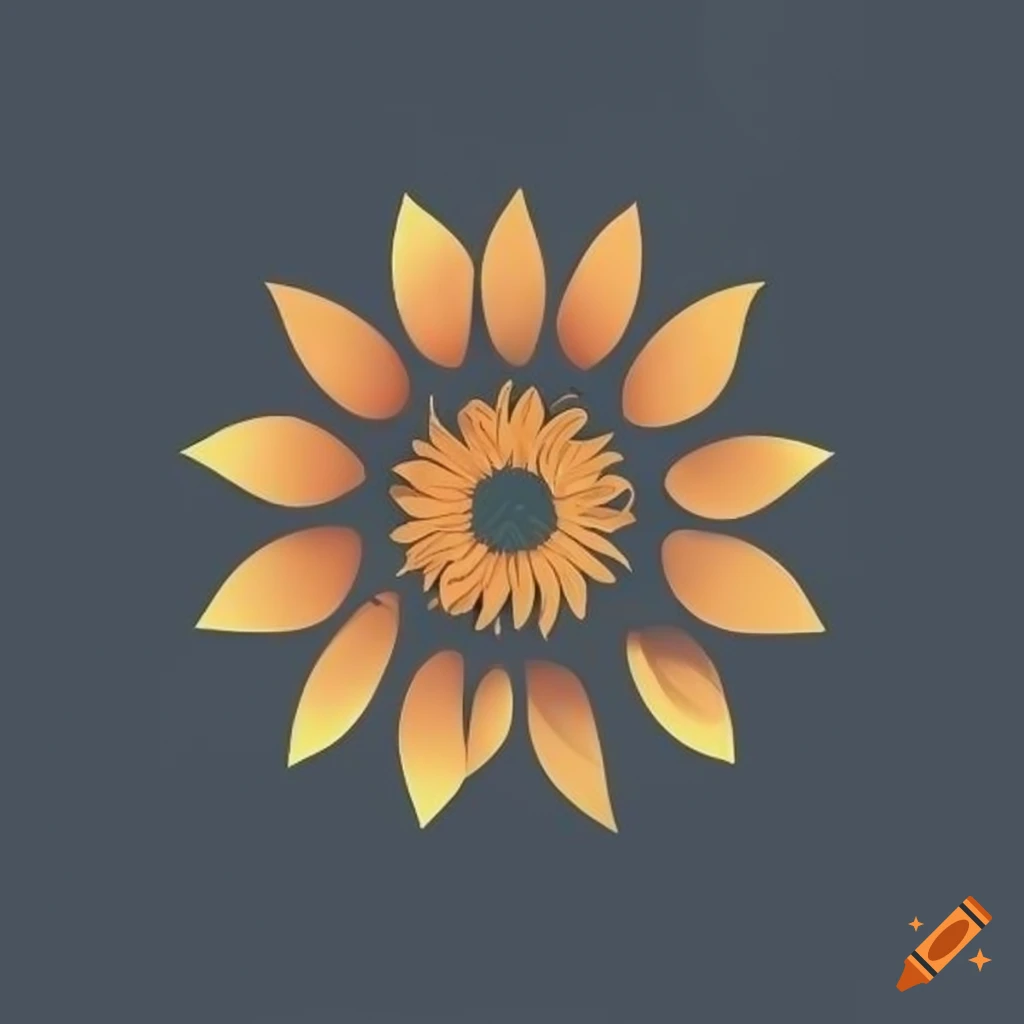 minimalist sunflower logo for mental wellness practice