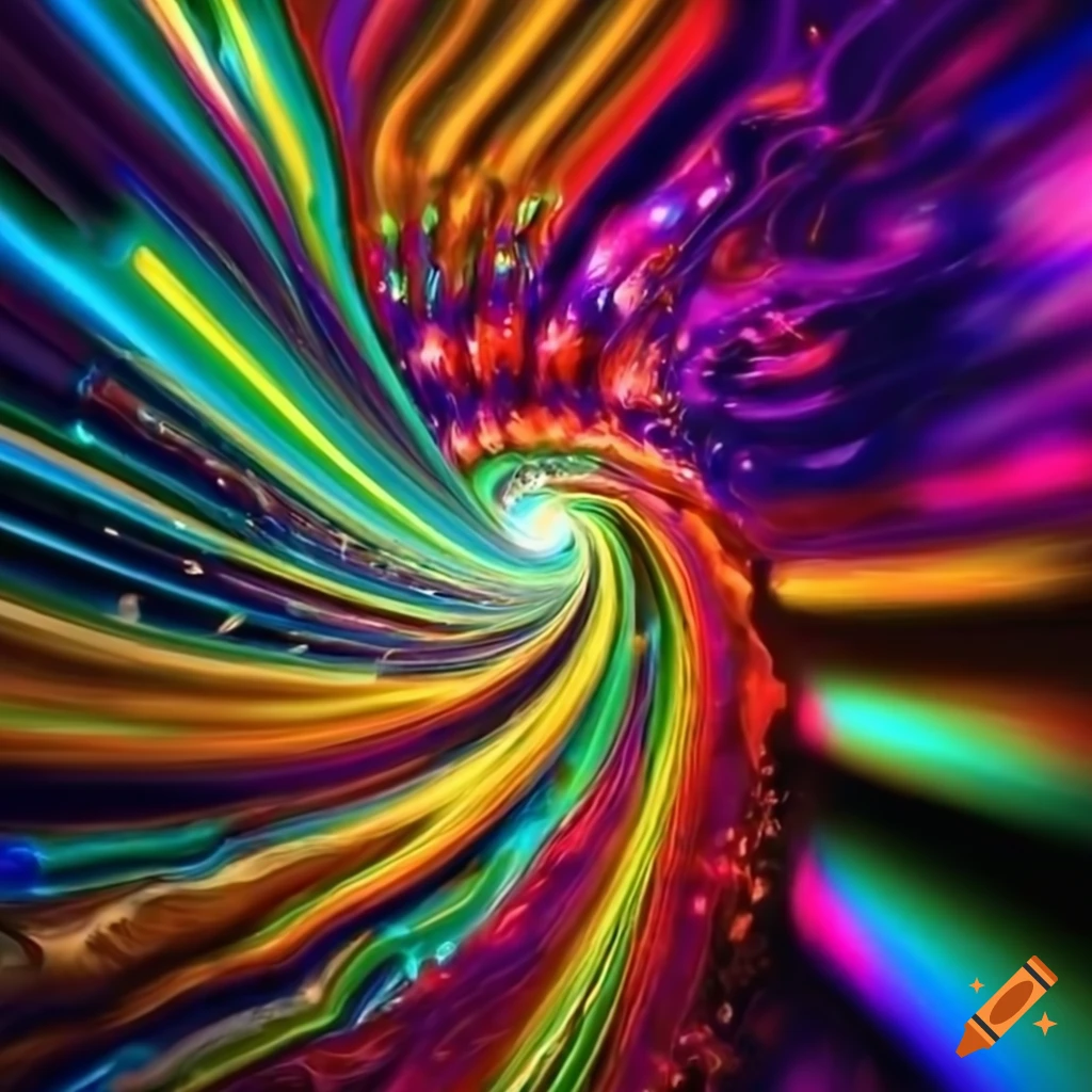 Vibrant colorful cosmic magic streams