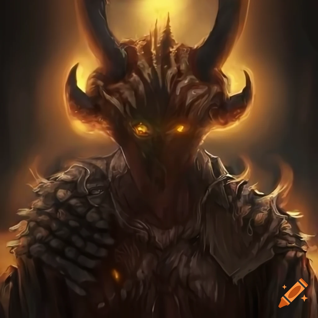 Portrait of a powerful demon king on Craiyon