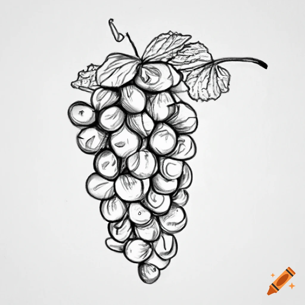 Grape Cluster Drawing by Steven Noble - Pixels