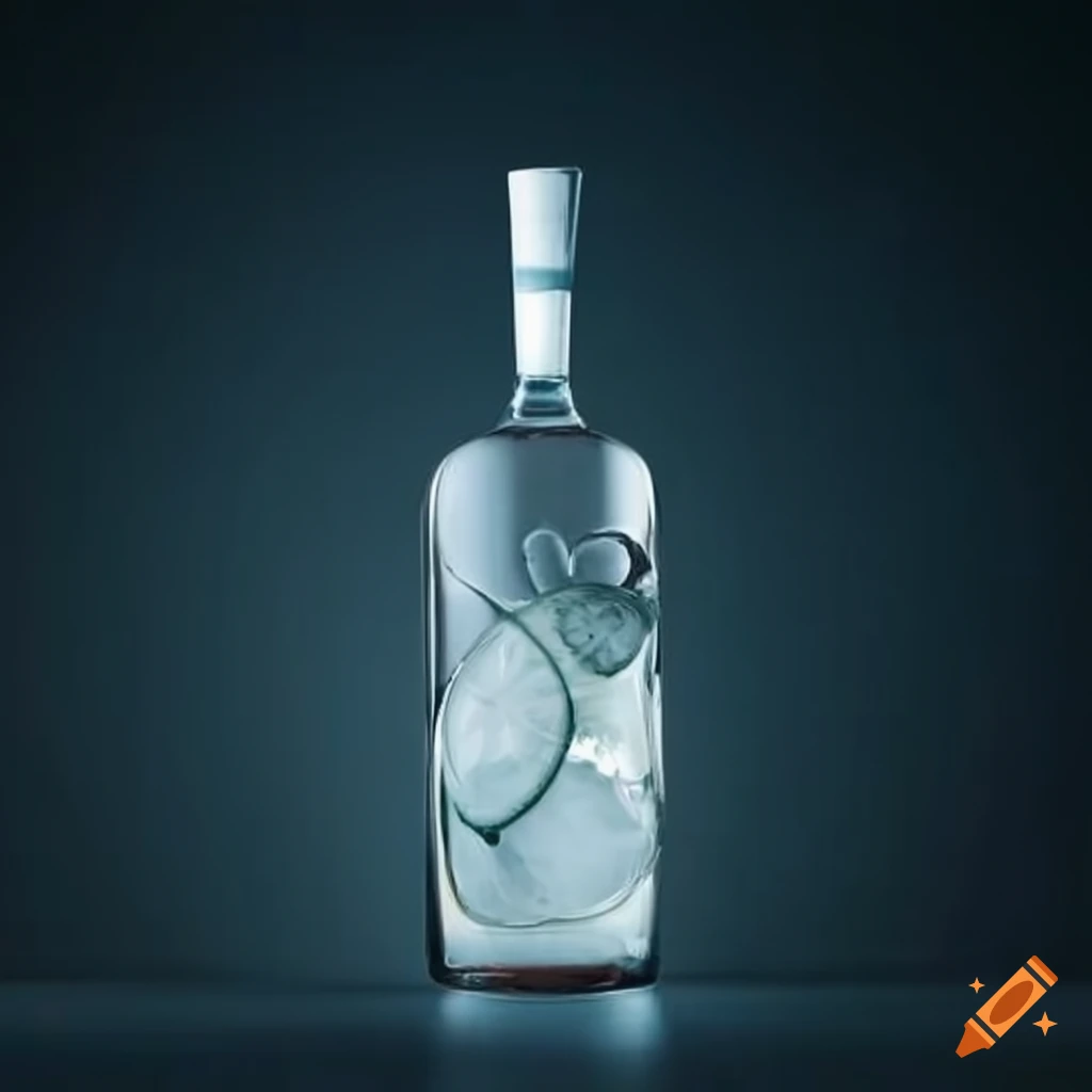 Gin drinking water from a decanter