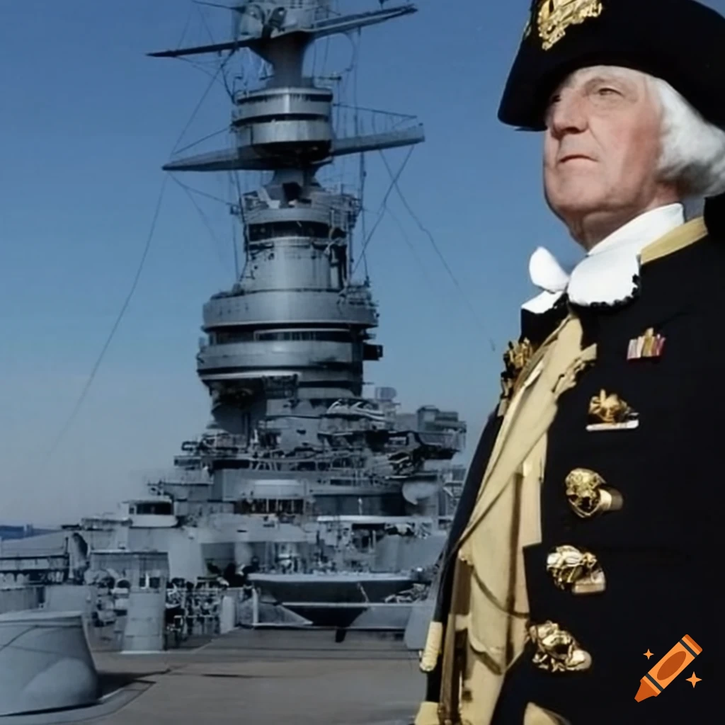 George Washington next to the battleship USS Missouri