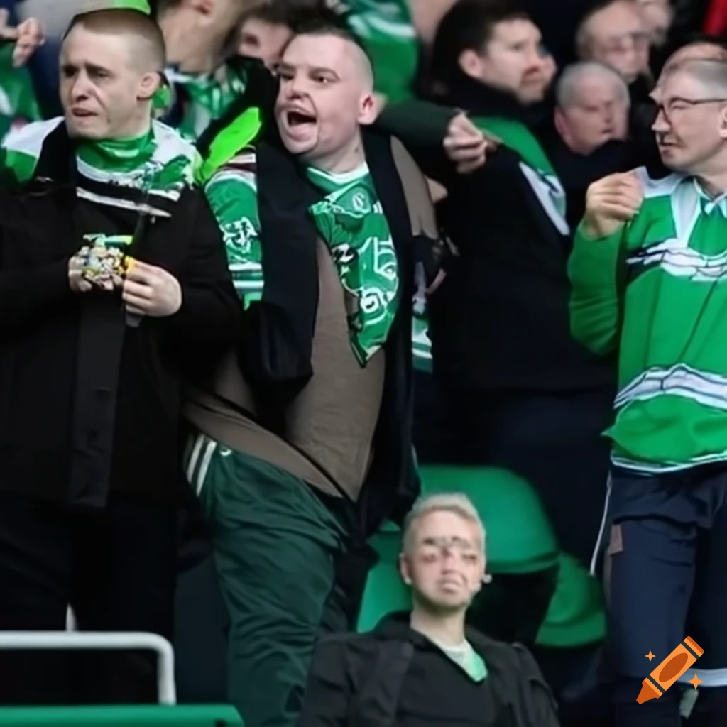 Celtic fans protesting with banners